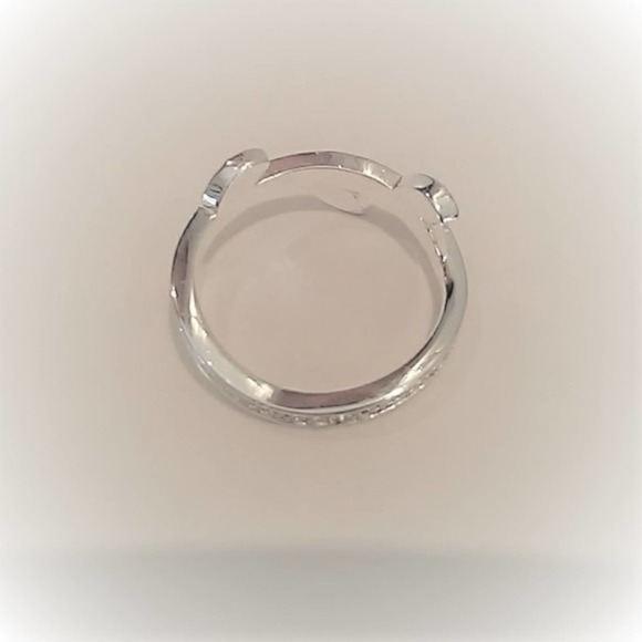 Leaves Ring Size 5.5 FAMILY TREE RING 925 Silver Simulated Diamond Family Dainty - Picture 9 of 11